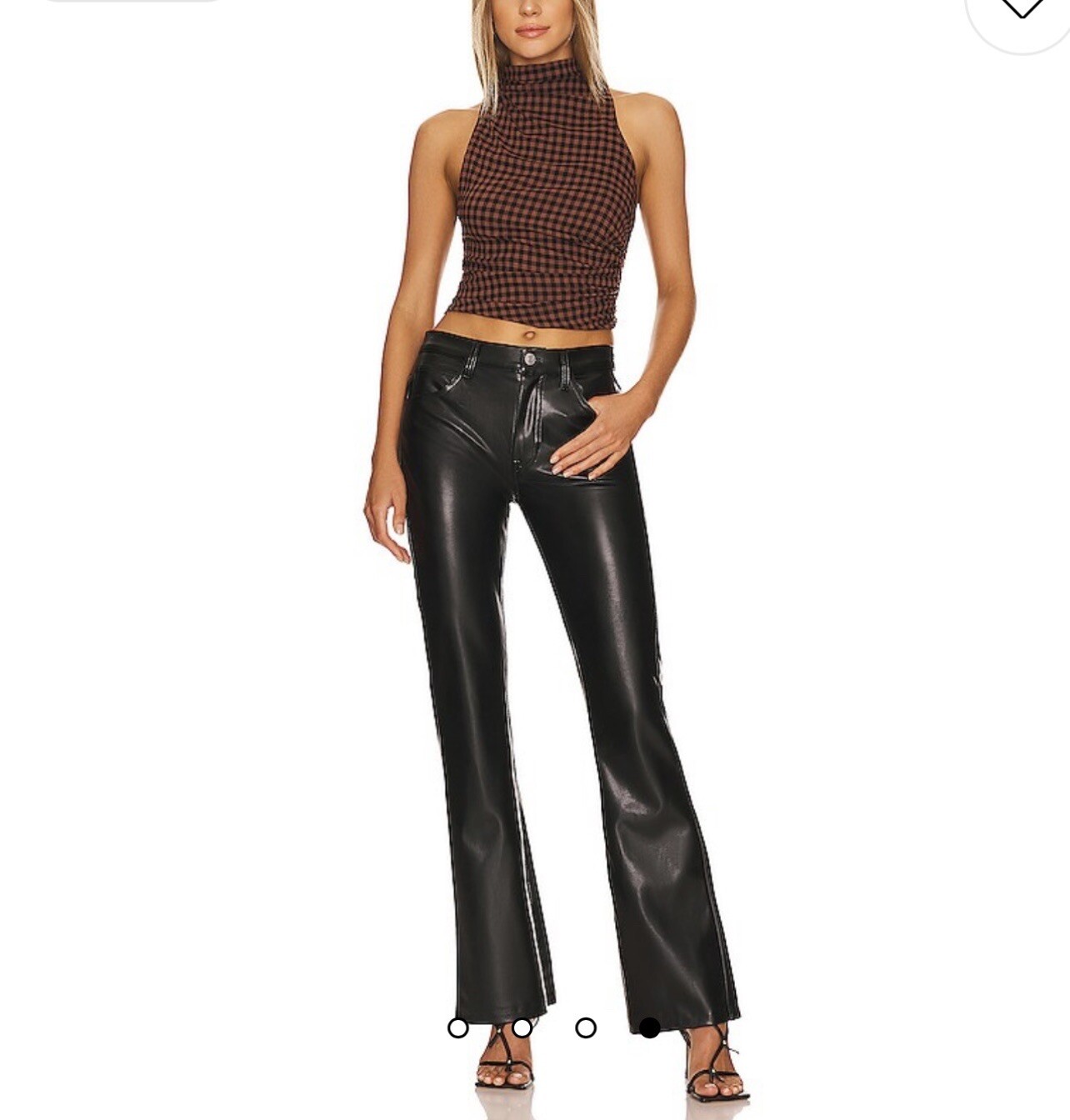 New A.L.C. Freddie BLACK Vegan Leather Flare Pants Trousers ALC Sz 4 $395 |  eBay