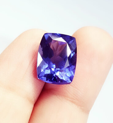 9,97 ct natürlicher loser Edelstein zertifizierter Tansanit transparente Tans...