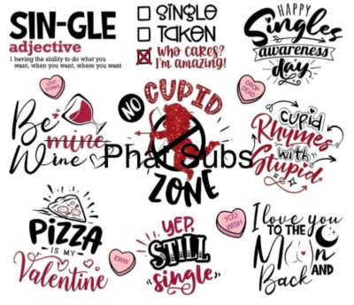 20oz Sublimation Tumbler Wrap No Cupid Zone Ready To Press Heat Transfer |  eBay