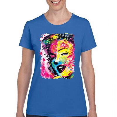 Dean Russo Colorful Marilyn T-Shirt Neon Hot Symbol Starlet Women's Tee