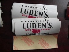 Lot of 35 Vintage 1950s Luden's Cough Drops Store Display Stickers LOOK