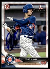 2018 Bowman Draft Ezequiel Pagan Auto Chicago Cubs #BD-106 Signed Paper