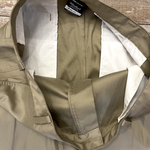 Pantalones de golf para hombre Nike 36x32 Dri-Fit caqui beige tostado frente plano elásticos - Imagen 4 de 8