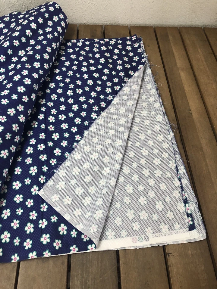 David Textiles 45"x5.5yds Cotton White Blue Pink Green Fabric Floral NEW - Image 3 of 4