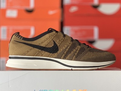 nike flyknit trainer golden beige