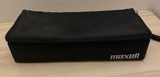 MAXELL CASE LOGIC 15 Cassette Tape Storage Case Holder Nylon Tote Black USA