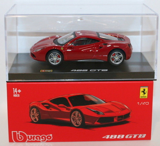 Ferrari 488 GTB RED 1/43 Signature 36904 BBURAGO