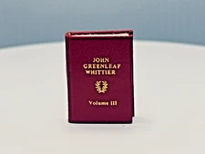 Book John Greenleaf Whittier Vol III #5 Barbara Raheb 1979 Dollhouse 1:12 Mini