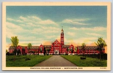 Vintage Postcard OH Worthington Pontifical College Josephinum Linen ~12221