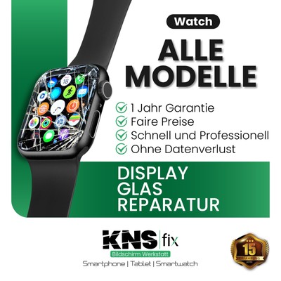 Apple Watch Display Reparatur (3 bis Ultra)   24h Glas Austausch   Versichert 