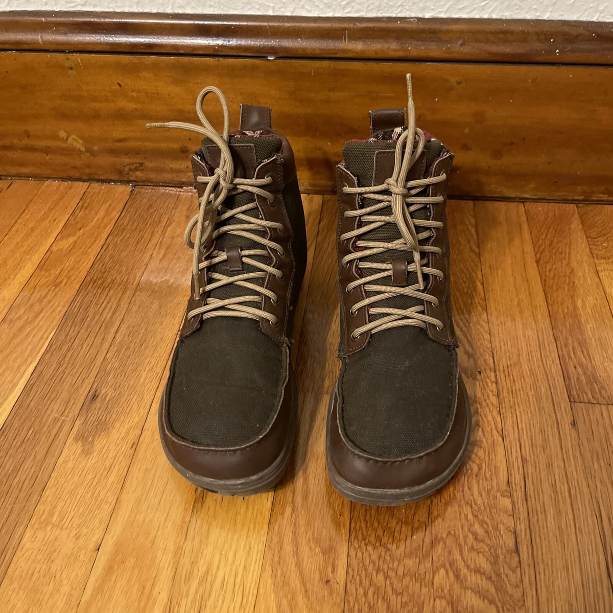 Lems Boulder Boot Boots Timber Green Plaid Lined Men display picture 2