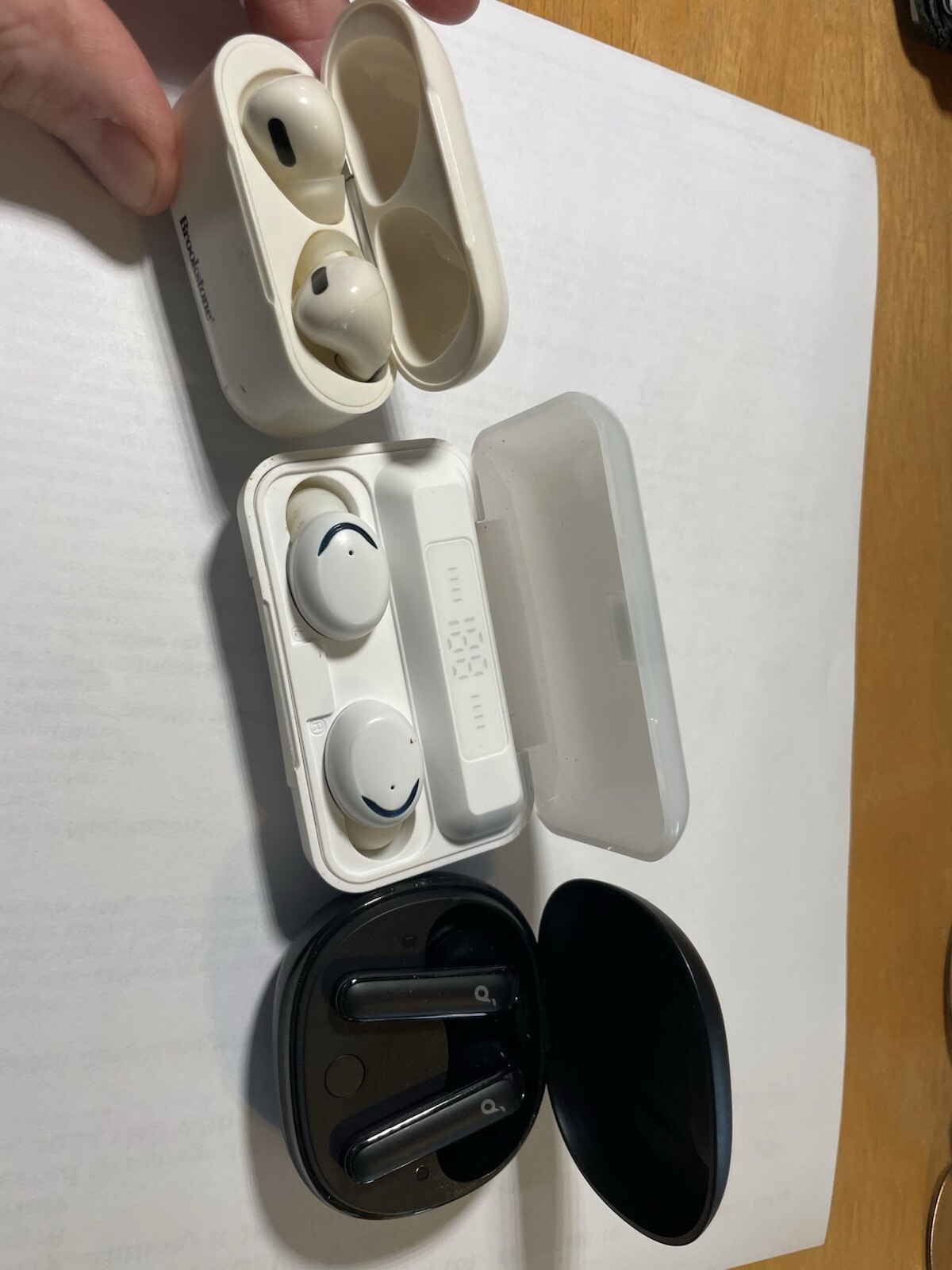 Brookstone Sound Core Life Wireless Earbuds 3-Pack