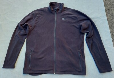 Helly Hansen Men's Black Embroidered Logo Fleece Full Zip Jacket Black Size XXL