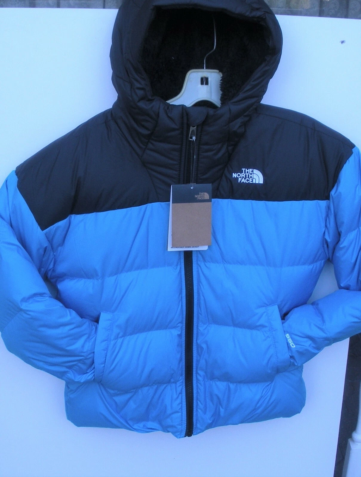 THE NORTH FACE GIRLS MOONDOGGY 2.0 DOWN HOODIE JACKET-A3NKT-A BLUE- L- NEW