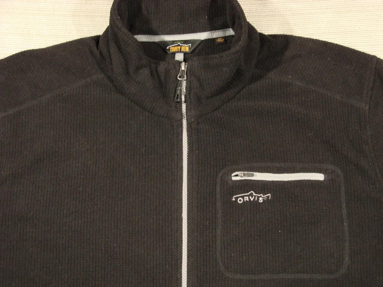 Men's Orvis Trout Bum Grid Fleece Full Zip Jacket XX… Gem