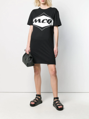 mcq t shirt dress NWT Mcq Alexander Mcqueen Crew Neck Short Sleeve Graphic Print T-Shirt  Dress M
