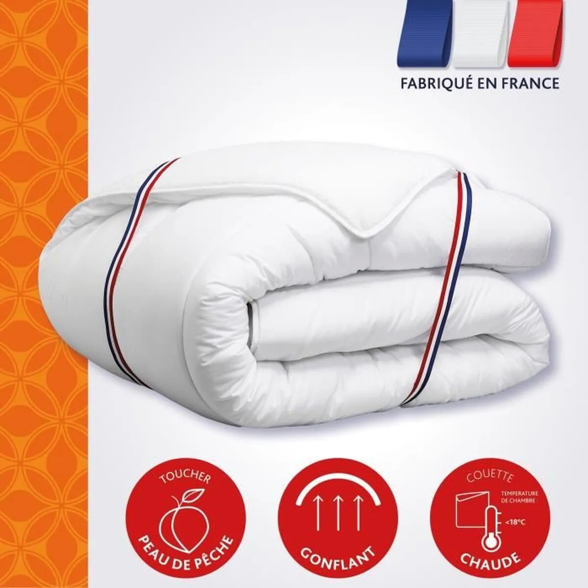 Couette chaude de luxe DODO Patagonie blanche en tissu doux 220x240