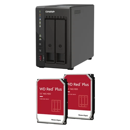 QNAP TS-253E-8G: 8-36TB High-Performance 2-Bay NAS Customizable Storage Options - Image 2 of 4