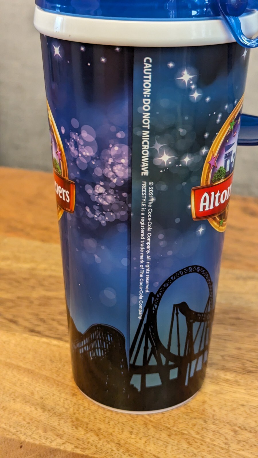Alton Towers Resort Whirley cup beaker refill freestyle Coca Cola Cup