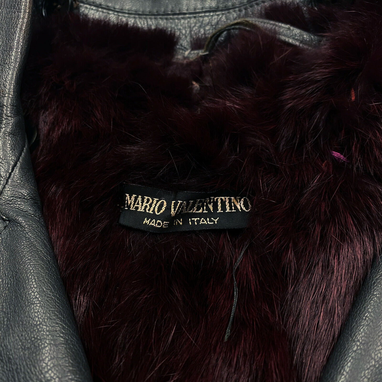 Mario Valentino Long Fur Lined Leather Trench Coa… - image 4