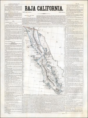 1858 Antonio García y Cubas Mexico Maps Mexican Geography Decor Poster Print
