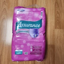 Equate Assurance Women Underwear sz XL 32 Count w odor guard