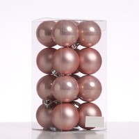 Christbaumkugeln Weihnachtskugeln Christbaumschmuck Kunststoff 4Cm Rosa 16St.