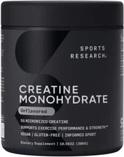 Sports Research Creatine Monohydrate - Gain Lean Muscle Improve Performance a...