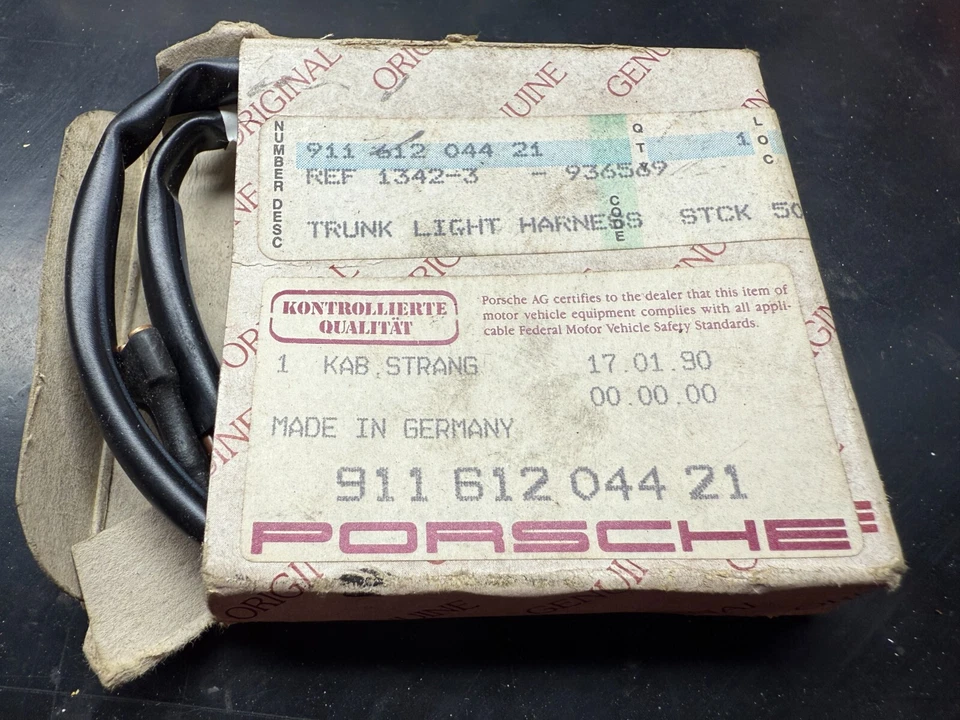 Nuevo arnés de luz de maletero Porsche 911 1985-1989 OEM Foto 2 de 2