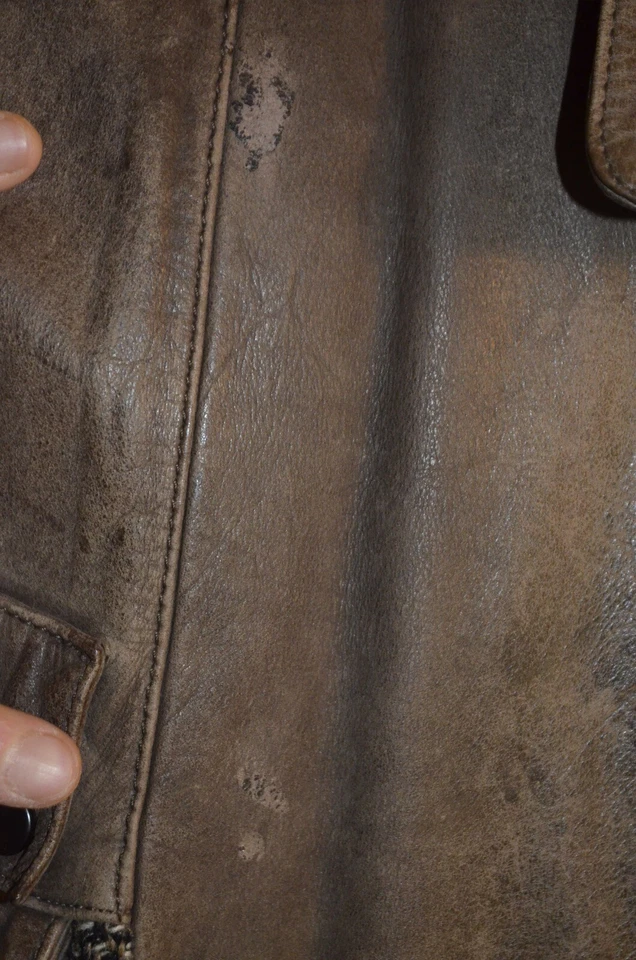 Winlit Leather Cargo Mountain Tweed City Mod Rugged M/L Jacket Coat VTG 80s 90s - Image 4 of 4