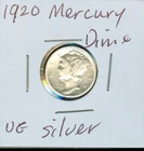 1920 Silver Mercury Dime VG
