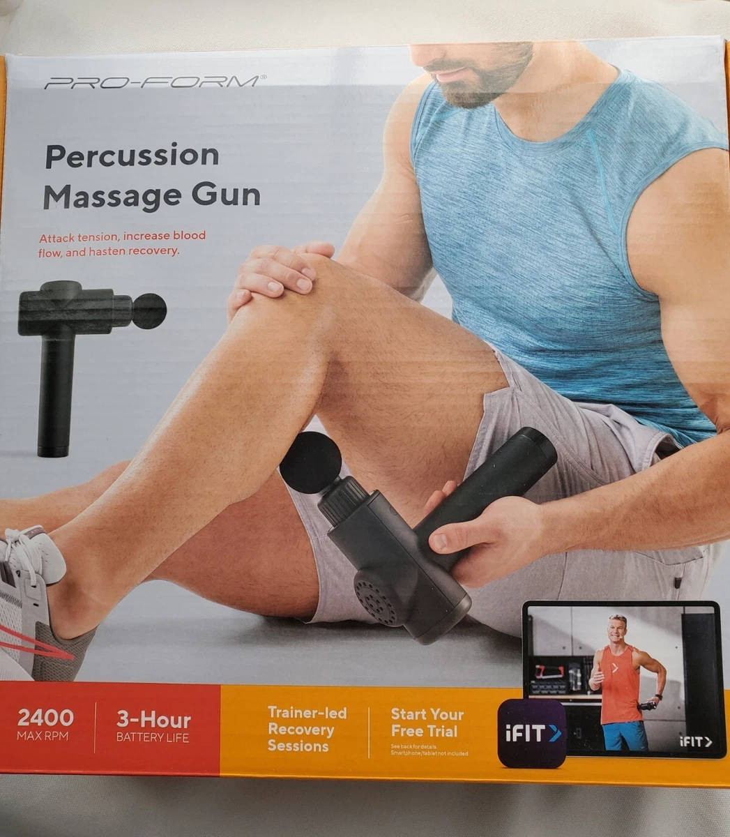 ProForm Percussion Therapy Gun 6 Massage Heads 4.5hr Battery eBay