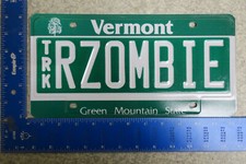Vermont VT License Plate Tag Vanity Rob Zombie Heavy Metal Band White Truck