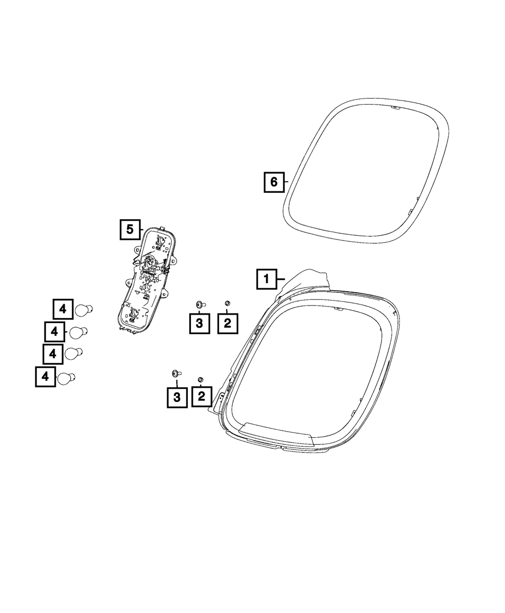 Genuine Mopar Right Tail Lamp Trim Ring 68294315AA