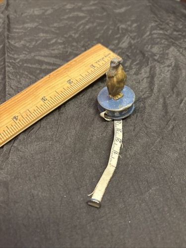 Rare Vintage Sewing Tape Measure Metal Lead Penguin Works Beautifully Freeship! - Picture 8 of 11