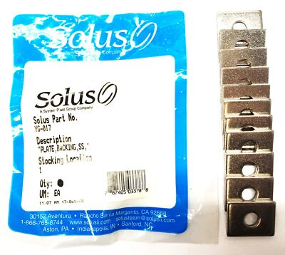 #ad System Plast Solus Stainless Steel Backing Plate VG 017 Lot of 11 NOS $30.25