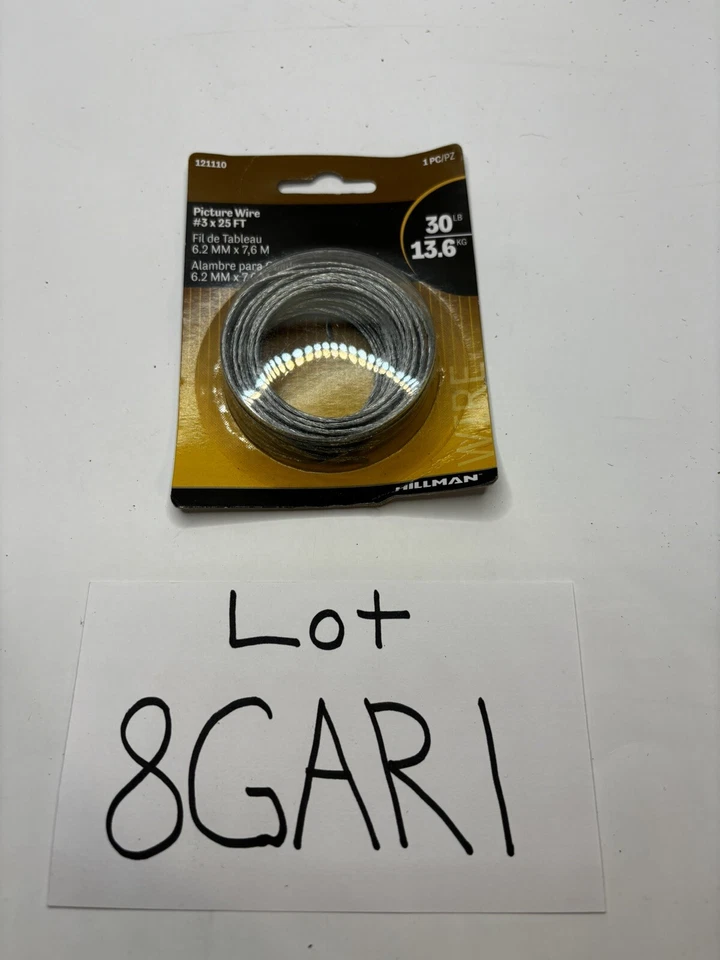 2X | Hillman Picture Wire #3 X 25 ft 30 lb Nuevo de Lote Antiguo | Lote de 2 Foto 3 de 3