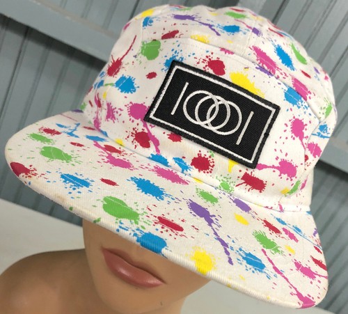 Five Panel Paint Splotch City Hunter Strapback Baseball Hat Cap