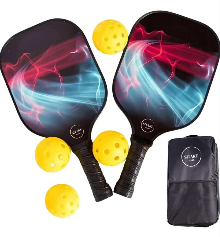 Premium Graphite & Fiberglass Pickleball Paddle Set of 2