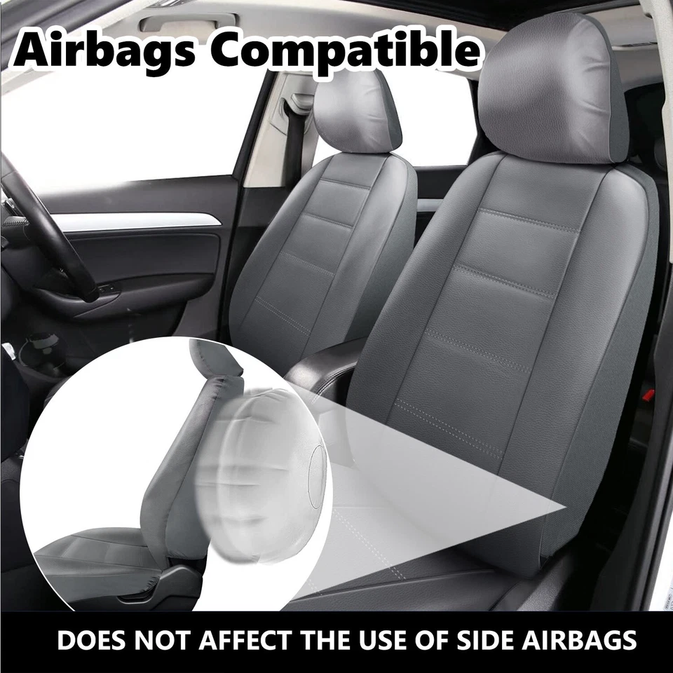 For Chevrolet PU Leather Car Seat Covers 5 Seats Front Rear Full Set Cushion Pad Foto 4 de 4