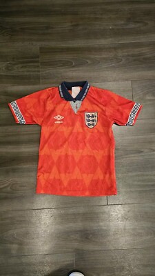 Original England 1990 Away Football Shirt Kids Lb | eBay UK