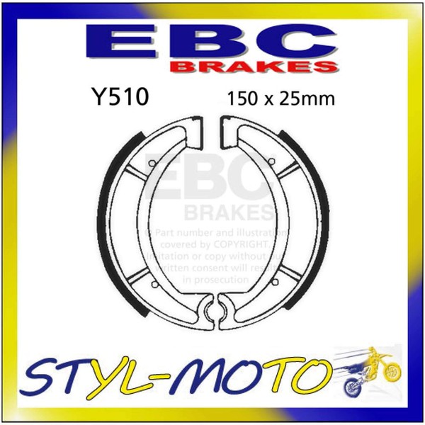 Y510 Rachen Hinten Ebc Yamaha Sr 500 1978-2000-image
