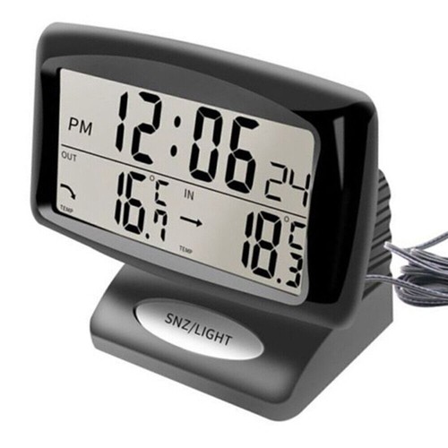 Mini Orologio Auto LCD Digitale Termometro Auto Temperatura Sveglia Esterno e Interno IT/ - Foto 6 di 13