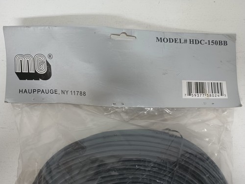 x7 MG Electronics HDC-150BB 20 Ga Heavy Duty 150' CCTV Video Cable BNC Male-Male - Picture 5 of 5