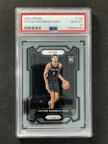 2023-24 Panini Prizm Victor Wembanyama #136 Base Rookie RC PSA 10 GEM MT &07091