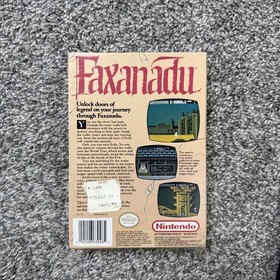 Faxanadu (Nintendo NES) 1989 Original Plastic Great Box No Manual