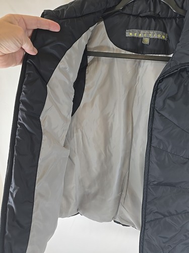 Kenneth Cole Reaction Down Filled Puffer Vest Womens L Black Zip Sleek Warm - Picture 3 of 11