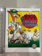 1994 collectible Cricket Calendar with stars of the 1990s era. Good condition.