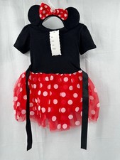 Minnie Mouse 12-18 Months Dress And Head Band Black And Red Halloween Costumes
