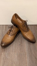 Gucci Betis Glamour Brown Leather Oxford Shoes Mens 9 Made in Italy
